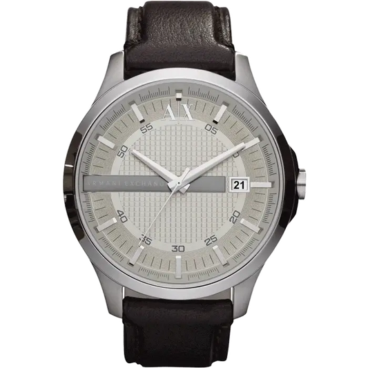 Armani Exchange Brown Leather Strap Men's Watch- AX2100