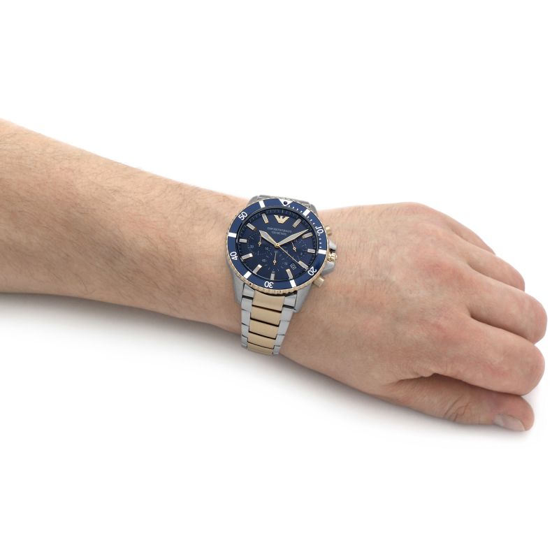 Emporio Armani Two-Tone Men's Chronograph Watch- AR11362